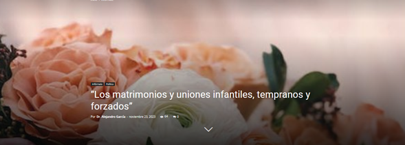 los matrimonios infantiles